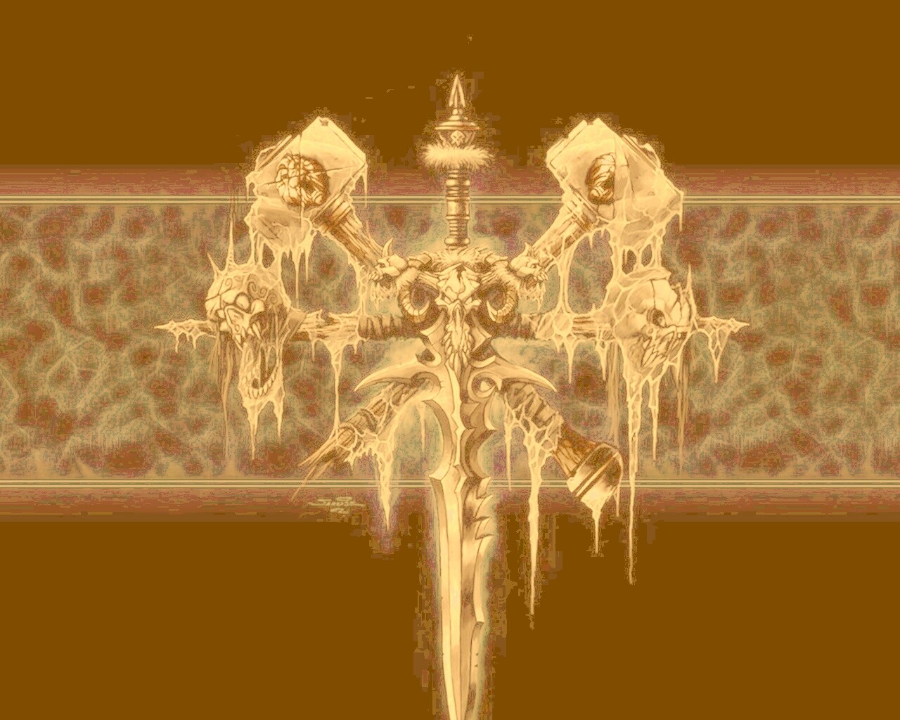 Логотип WarCraft Frothen Throne обои