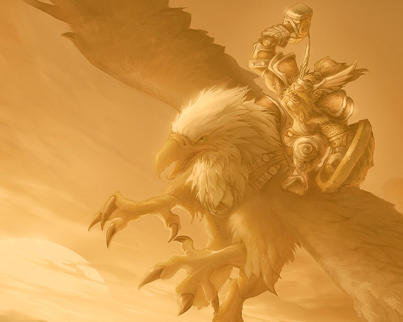 Грифоний всадник обои