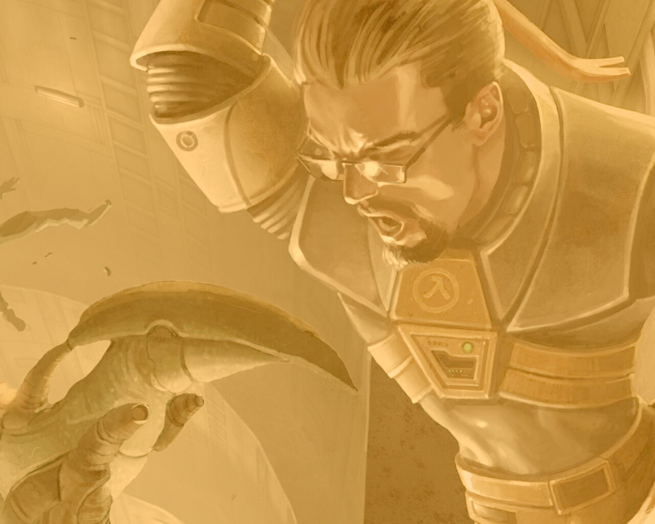 Рисованный Гордон Фримен обои