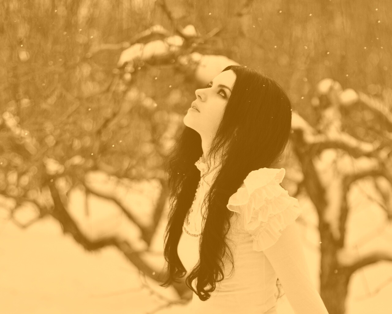 Белоснежная леди обои