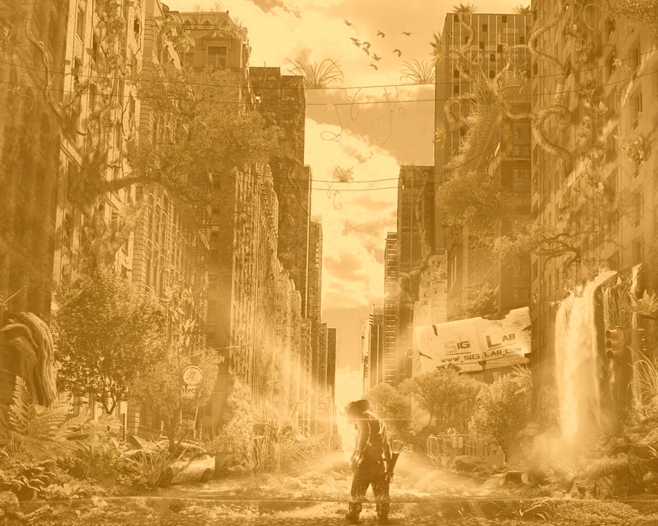 Постапокалиптический мир обои