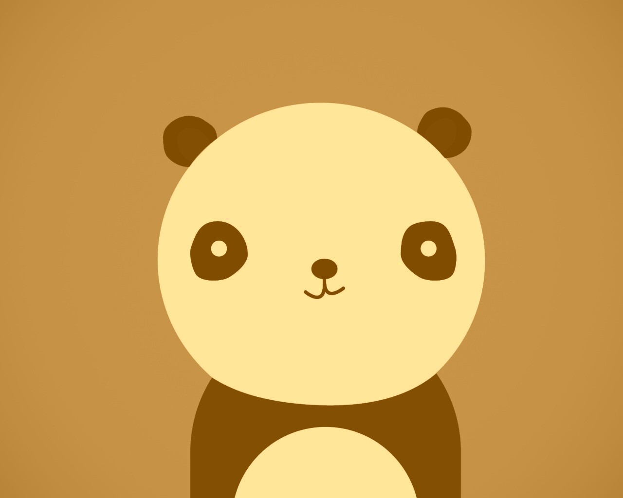 Минималистичная панда обои