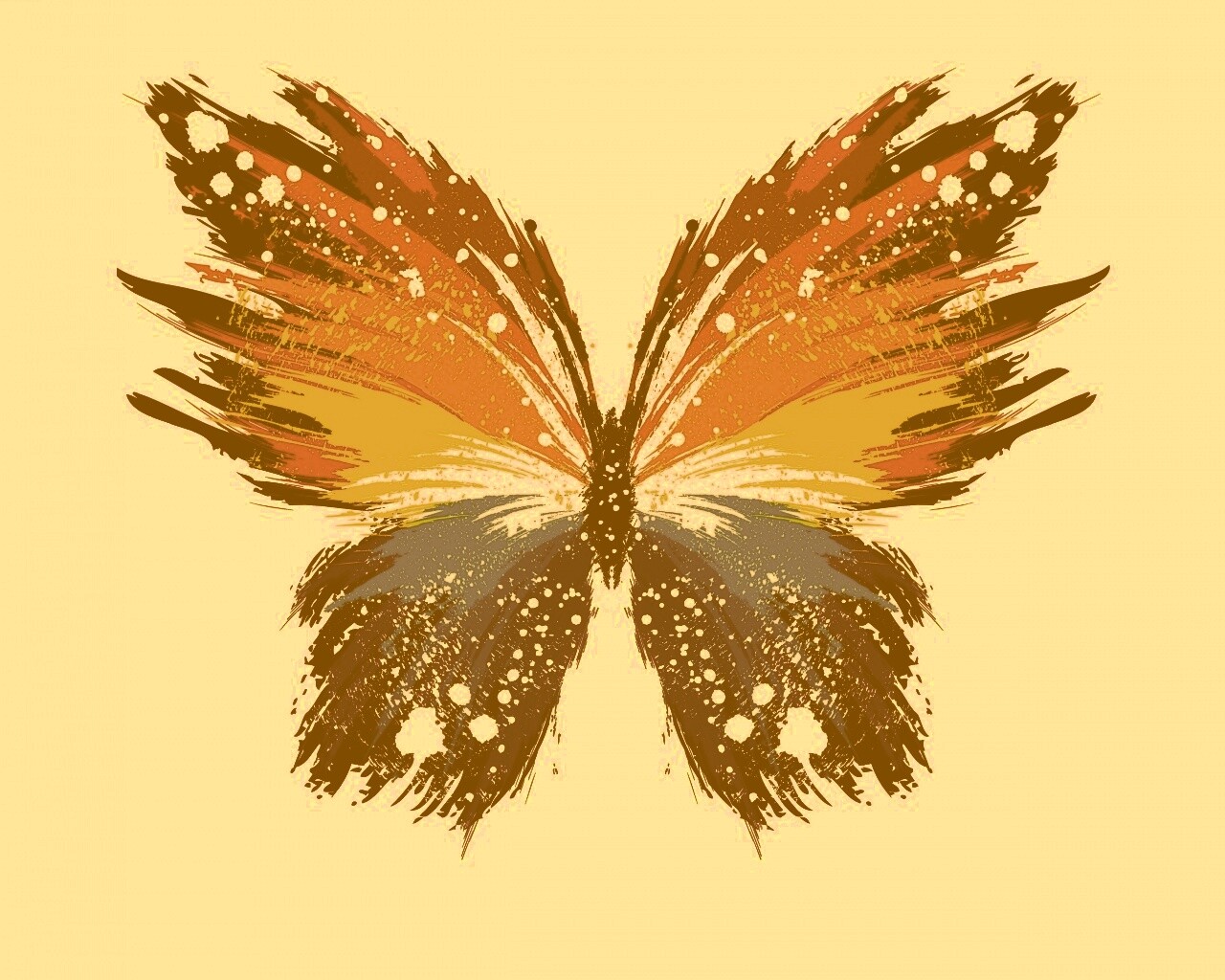 Нарисованная бабочка обои