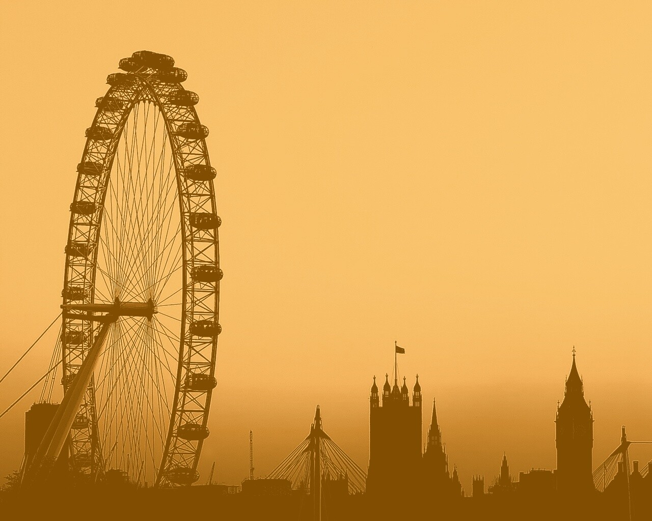 Силуэт Лондона обои