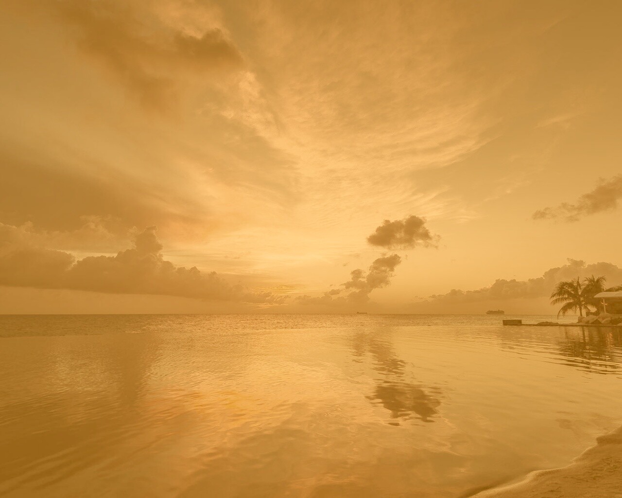 Закатное небо обои