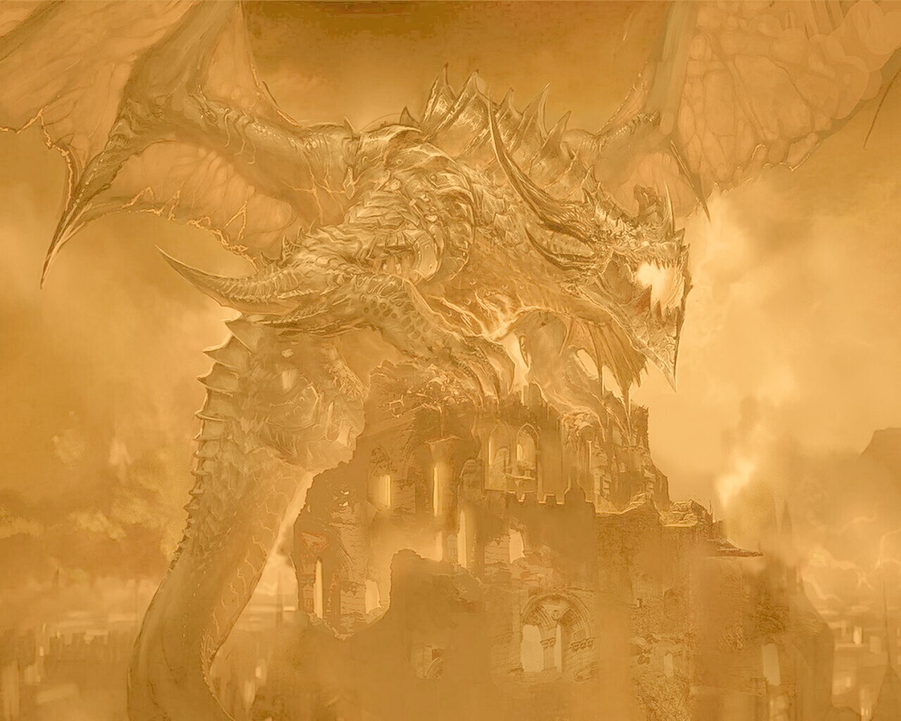 Огромный дракон обои