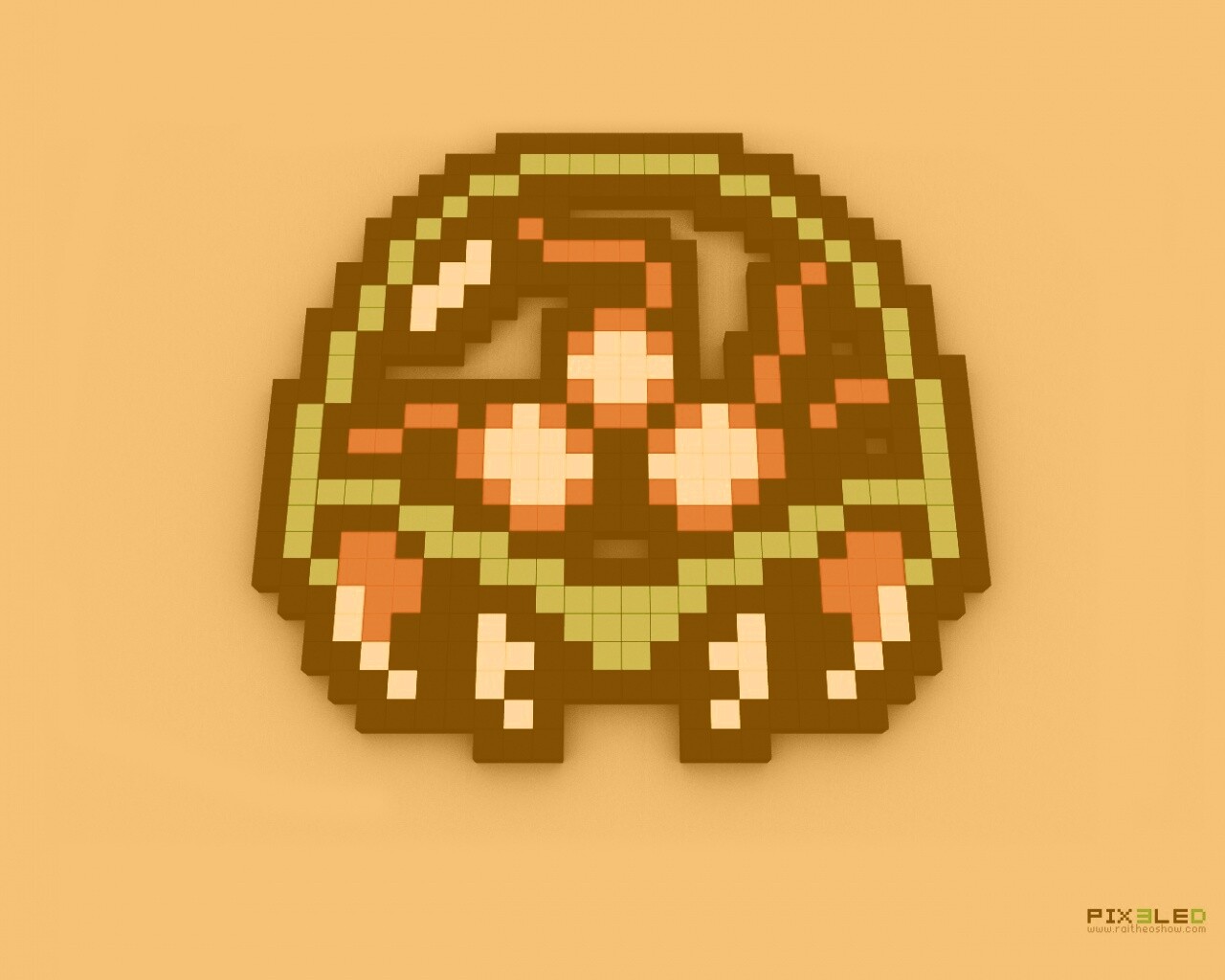 Пиксельная голова обои