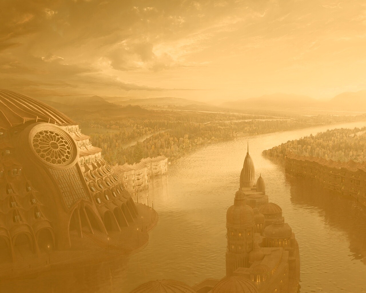 Древний город обои