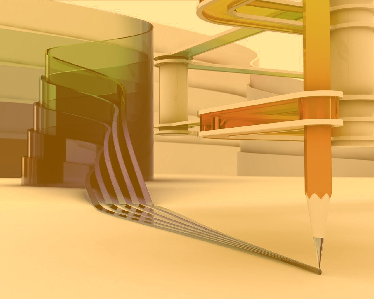 Фантазия карандаша обои