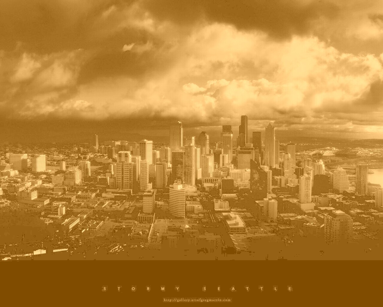 Штормовой Сиэтл обои