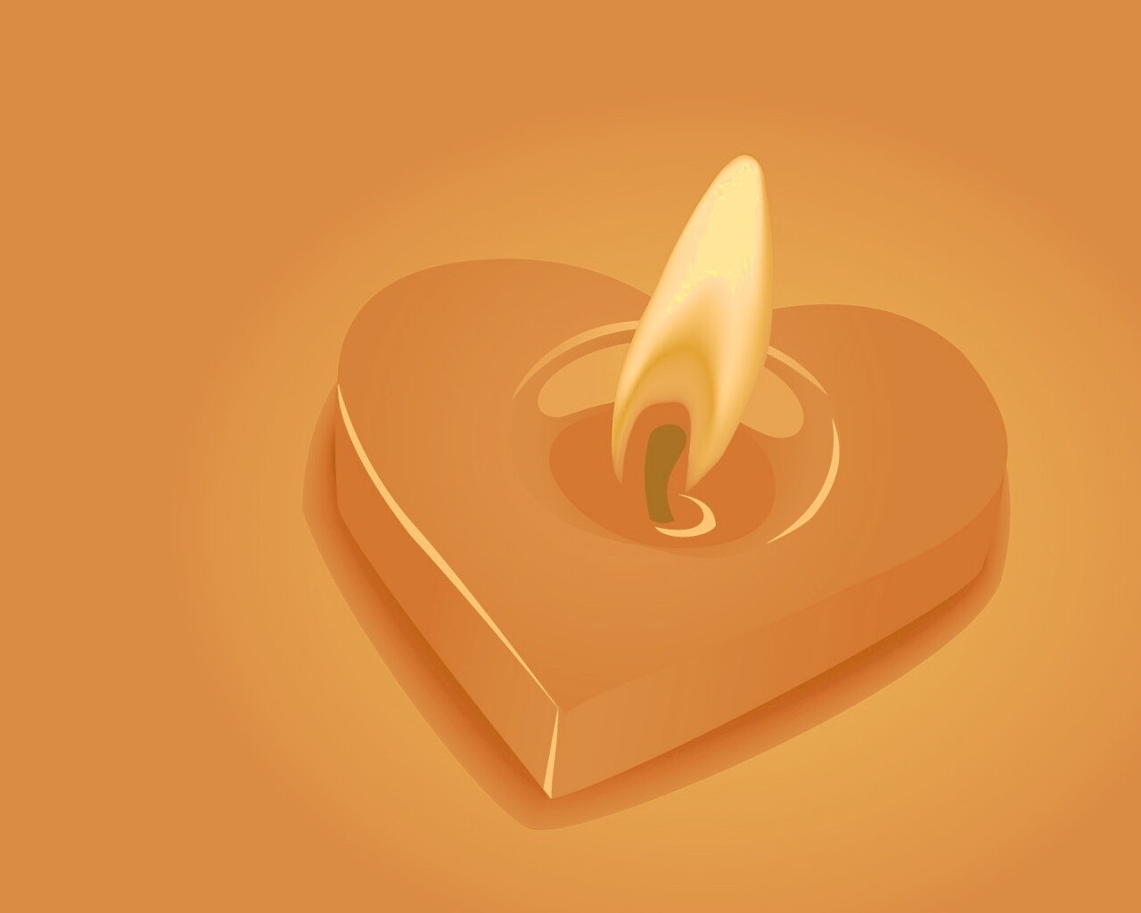 Свеча для Дня всех влюбленных обои