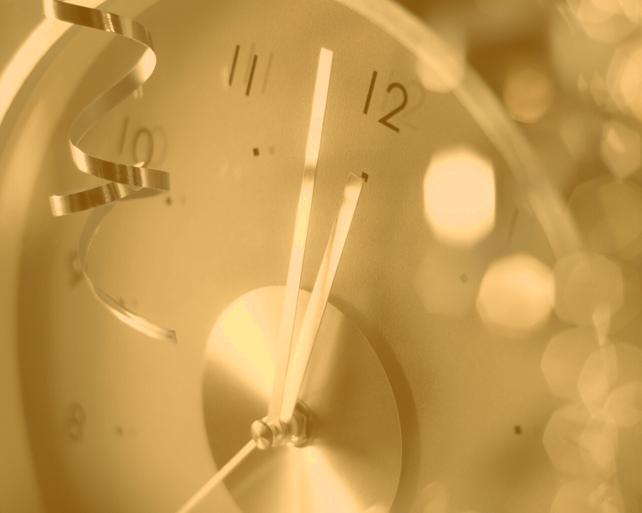 Часы в ожидании нового года обои