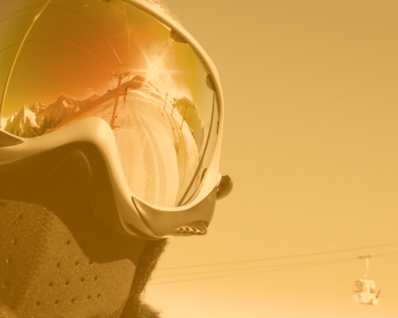 Маска сноубордиста обои