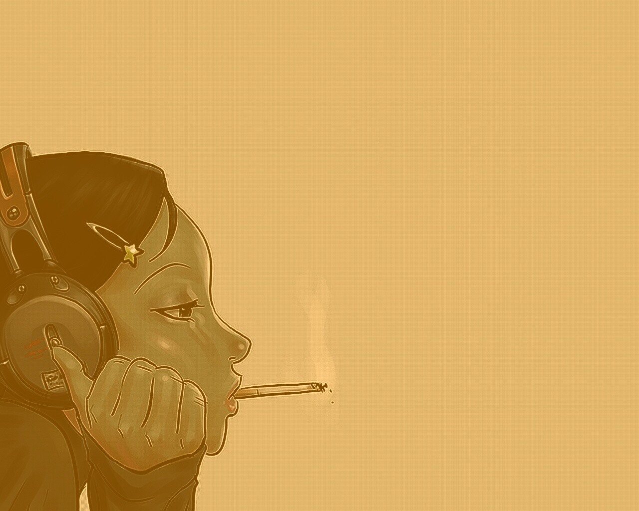 Курящая девушка обои