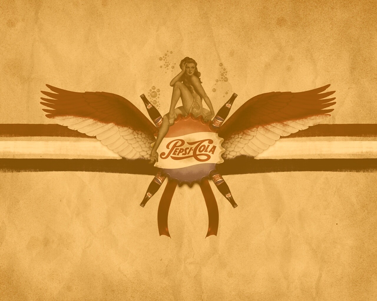 Пепси-Кола в стиле ретро обои