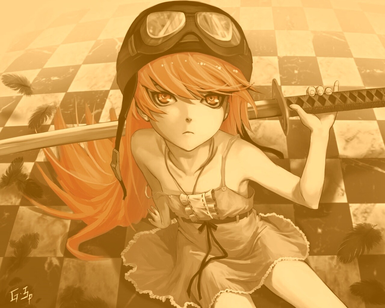 Полувампир из Bakemonogatari обои