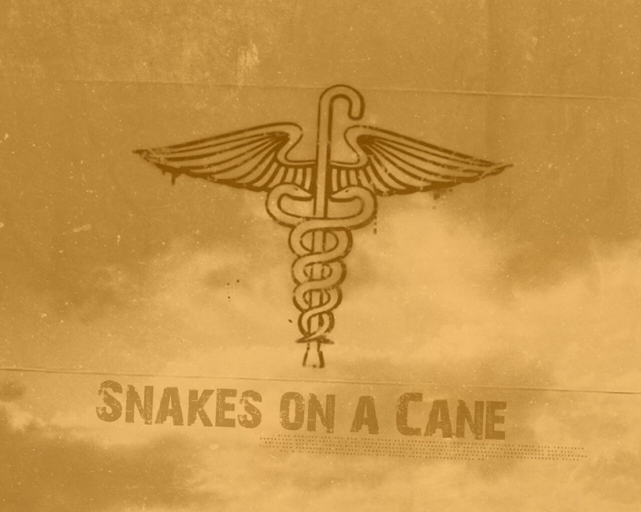 Змеи на трости обои