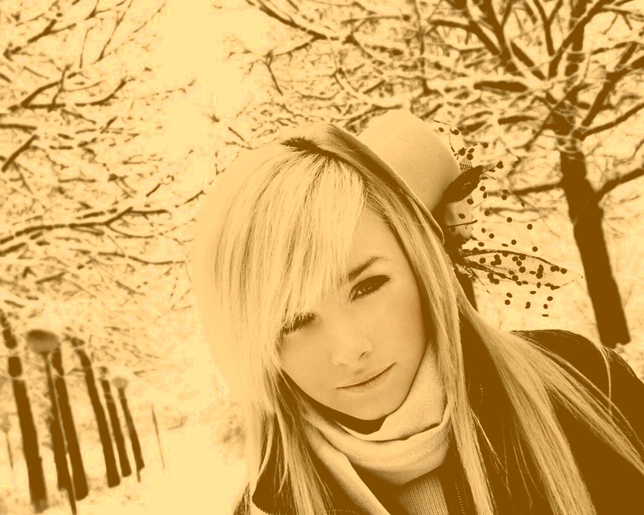 Девушка в белом обои