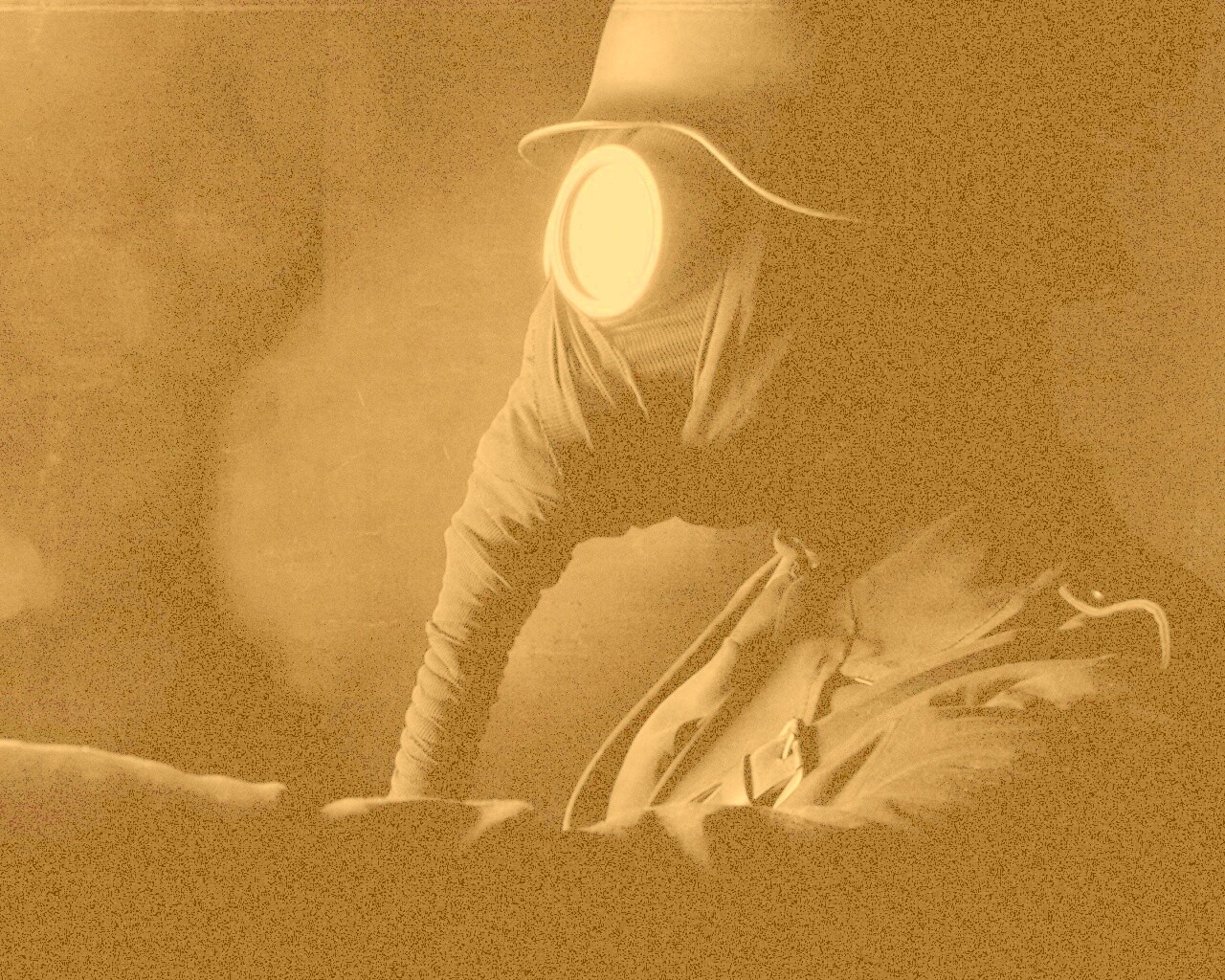 В противогазе обои