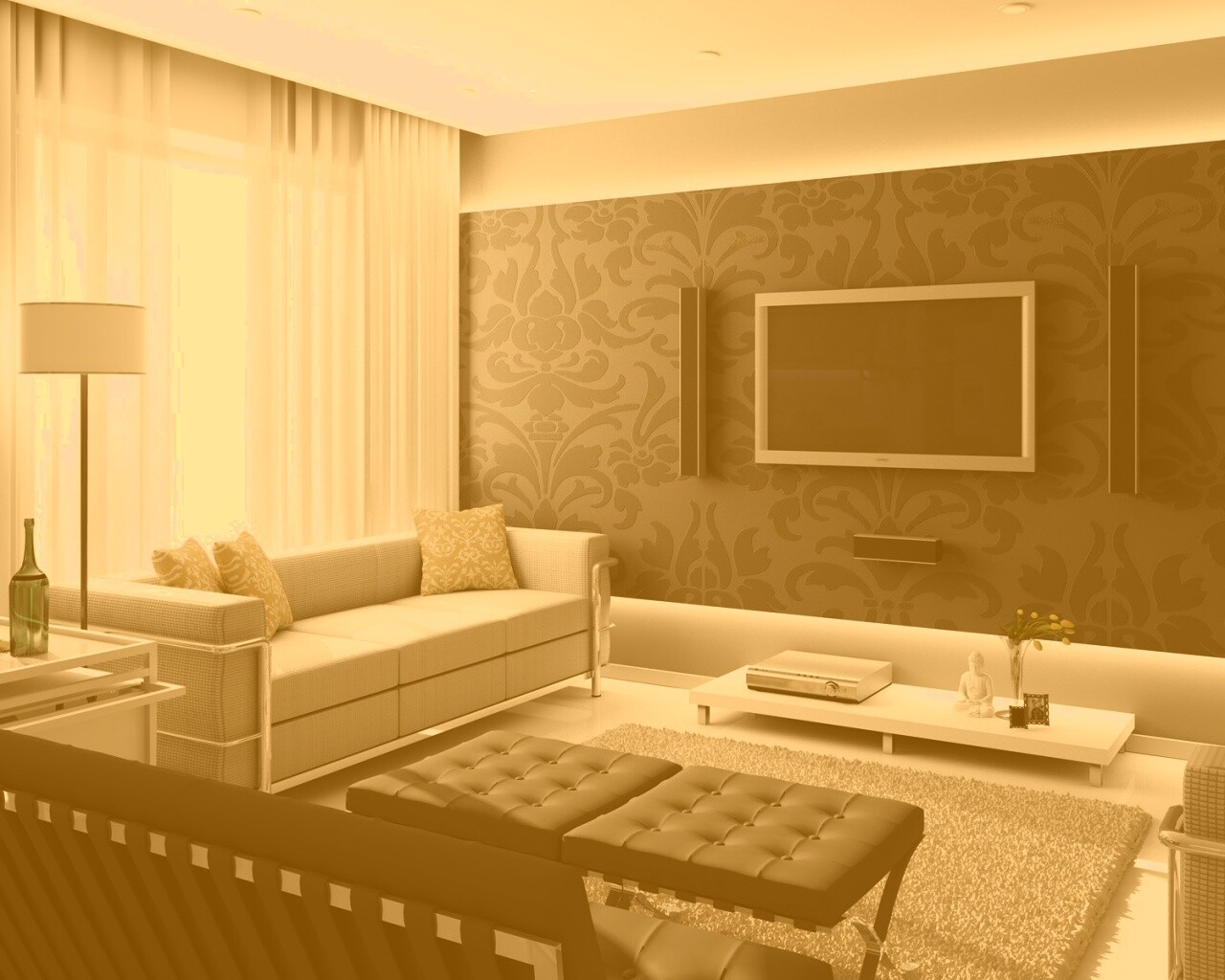 Современная комната обои