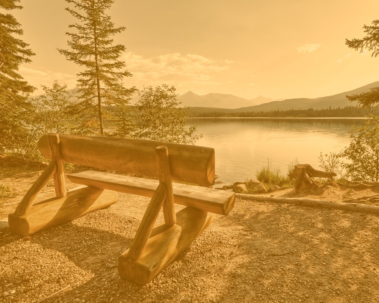 Скамейка обои