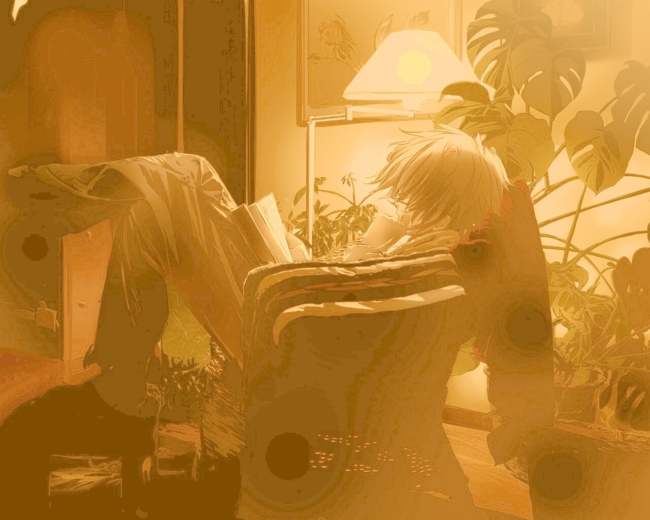 Парень с книжкой обои