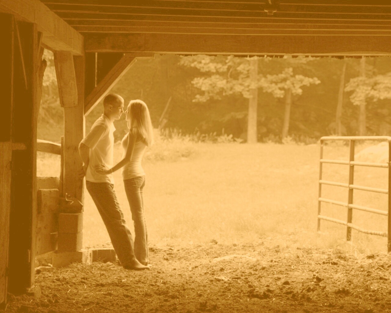 Любовь на природе обои