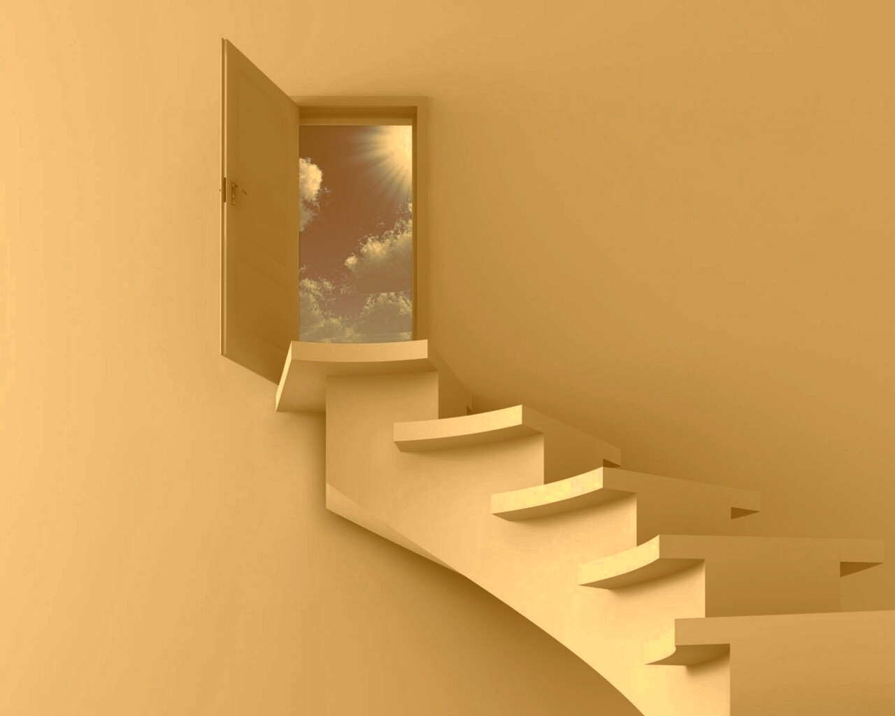 Лестница в небо обои