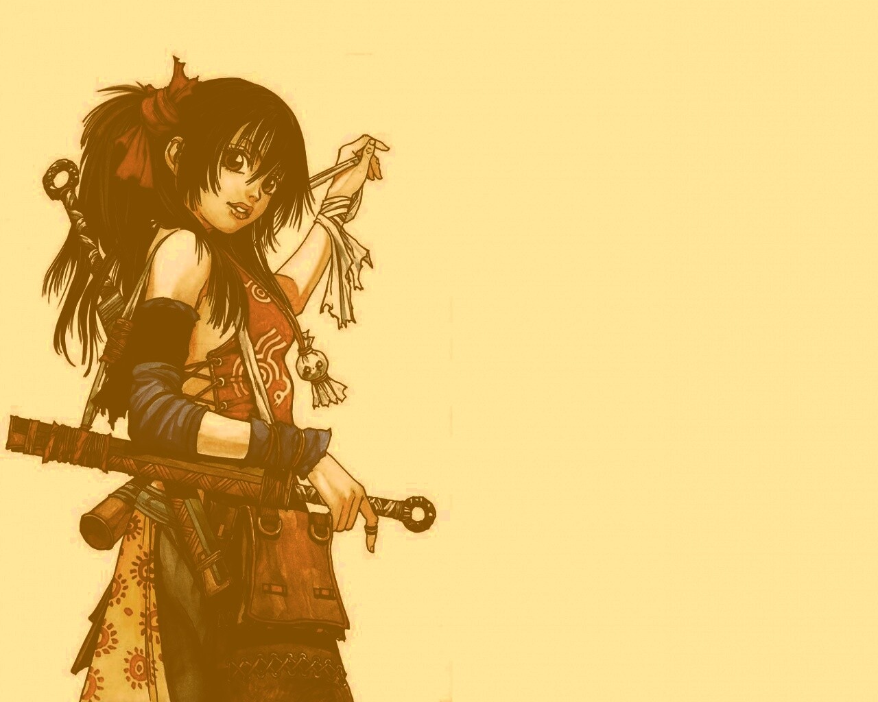 Девушка с мечом из Dangu обои