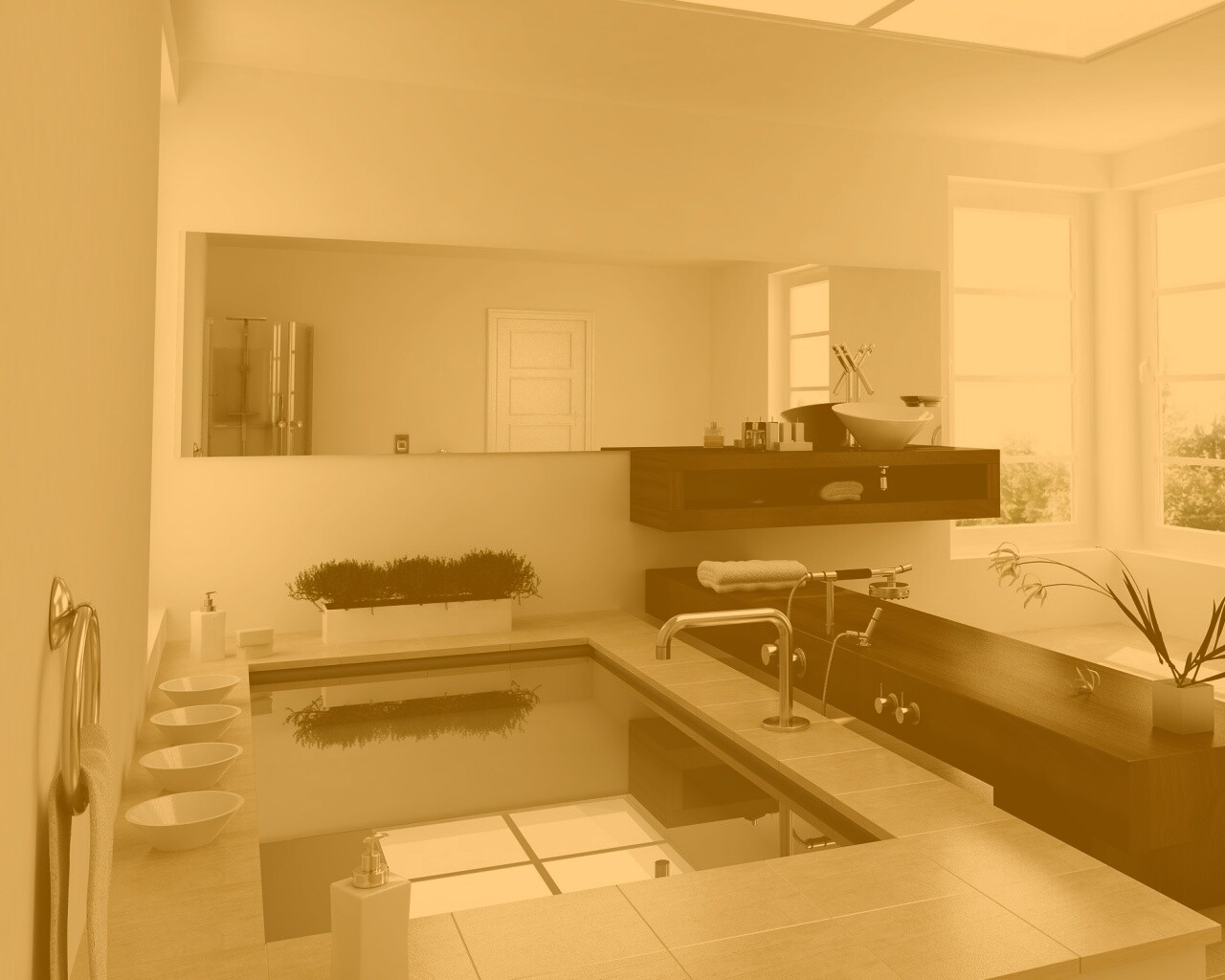 Ванная комната обои