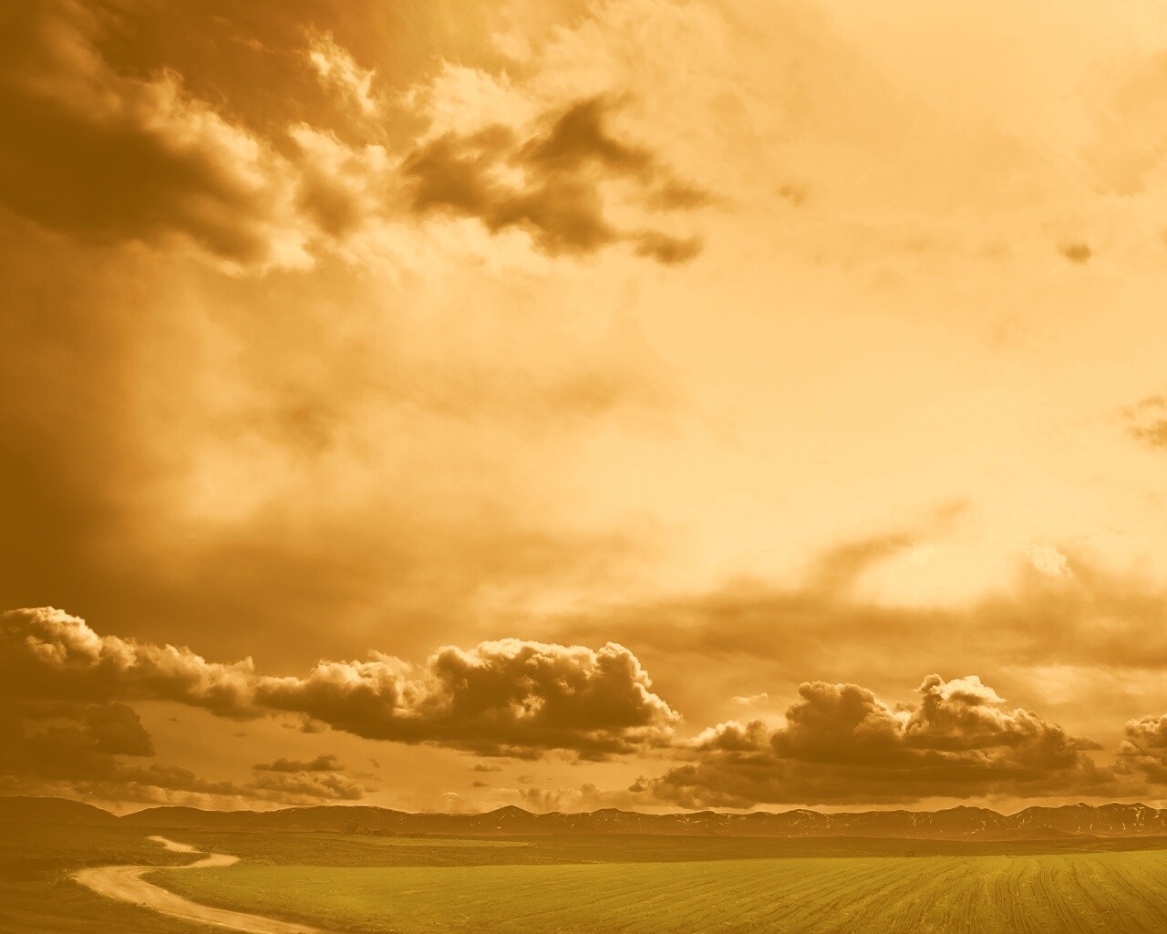 Золотое небо обои