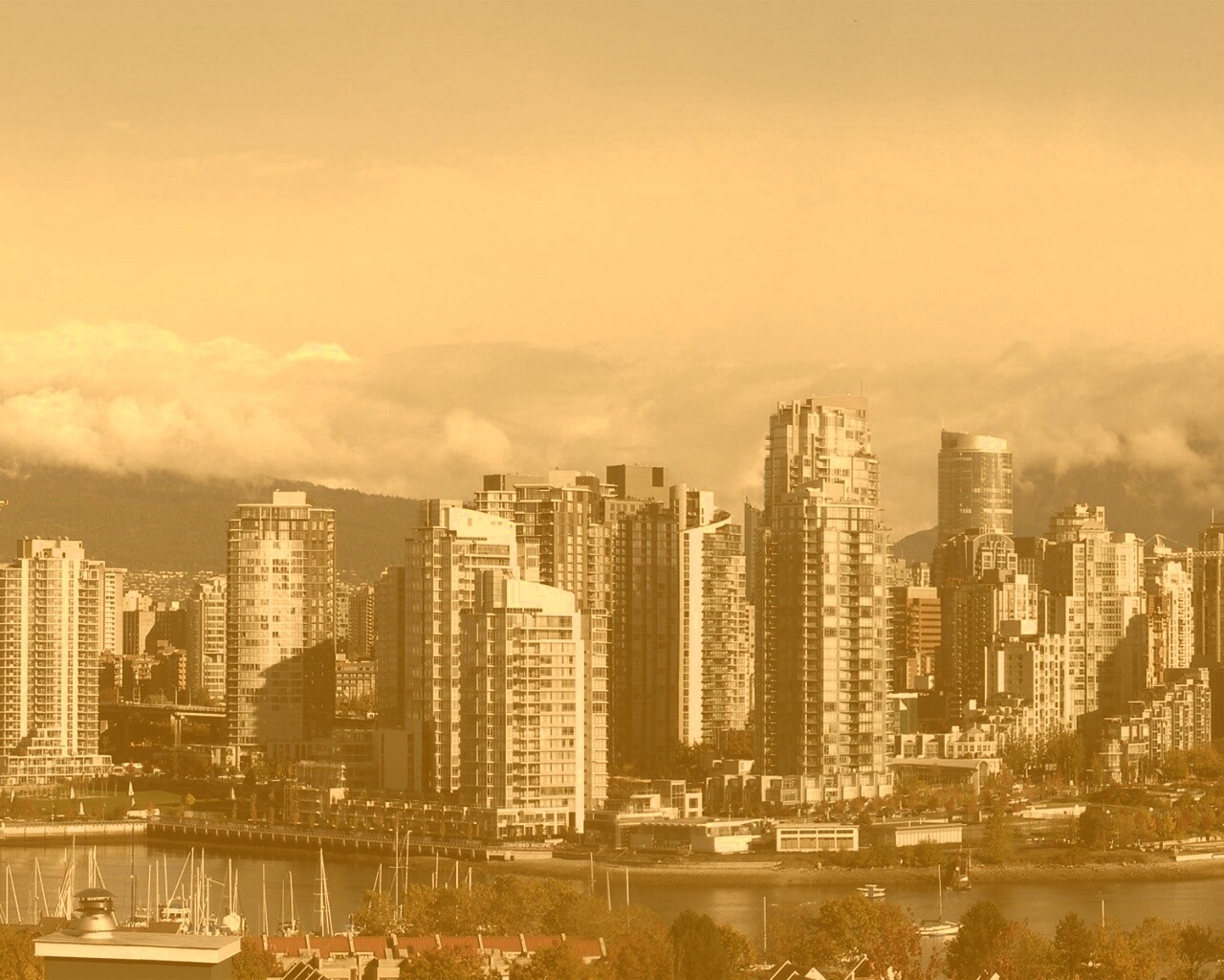 Панорама города обои