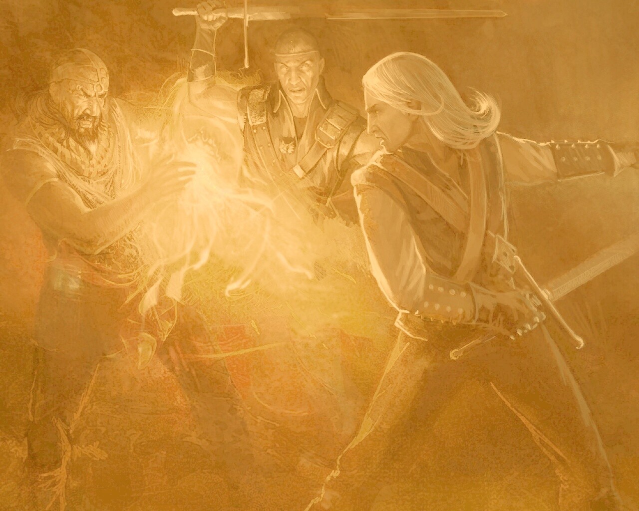 Геральт и Беренгар против Азара обои