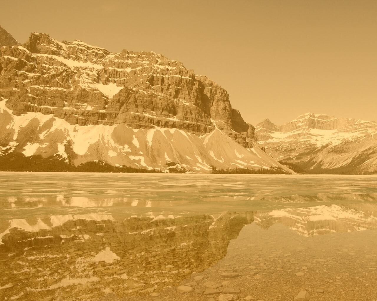 Снежные горы обои