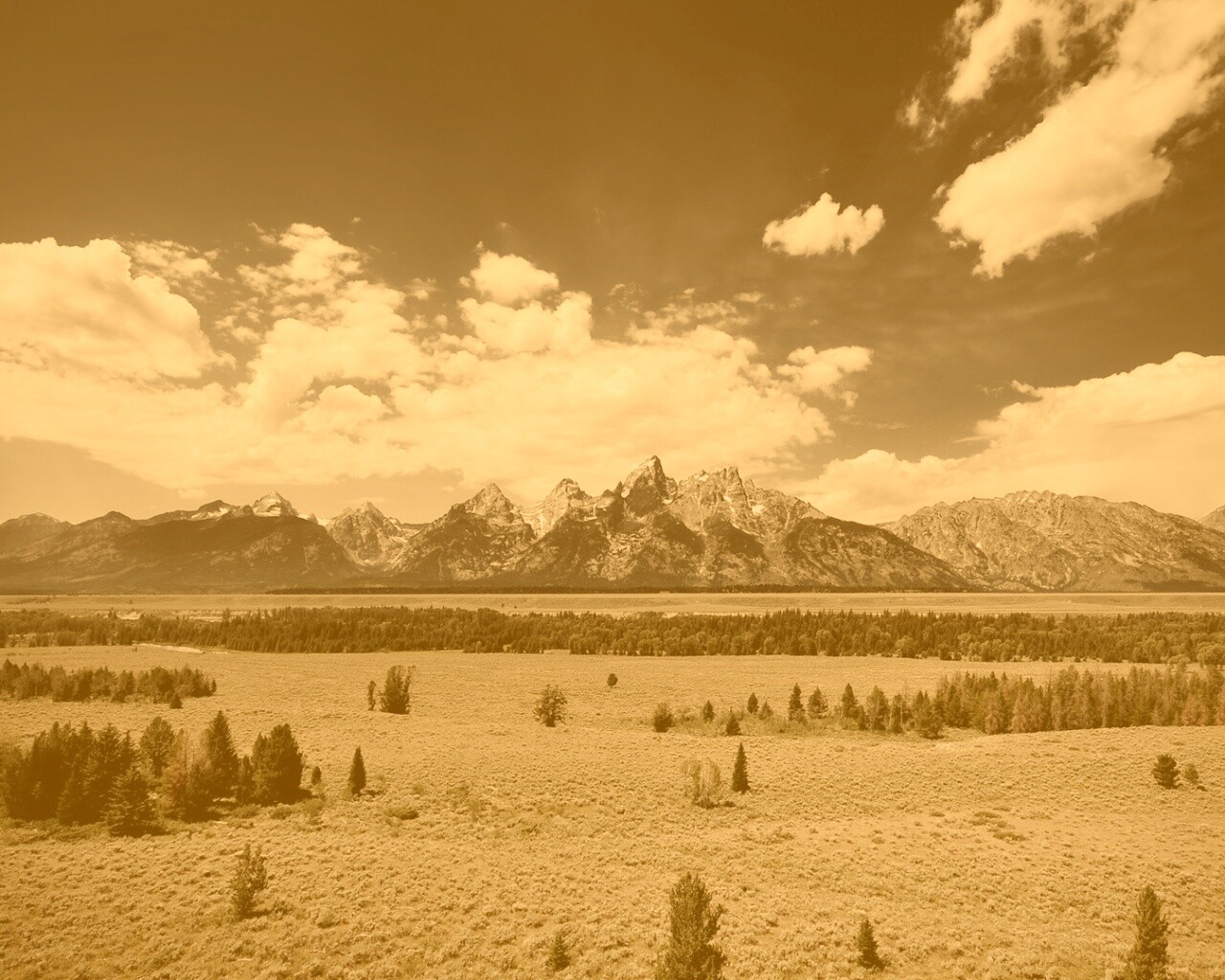 Степь и горы обои