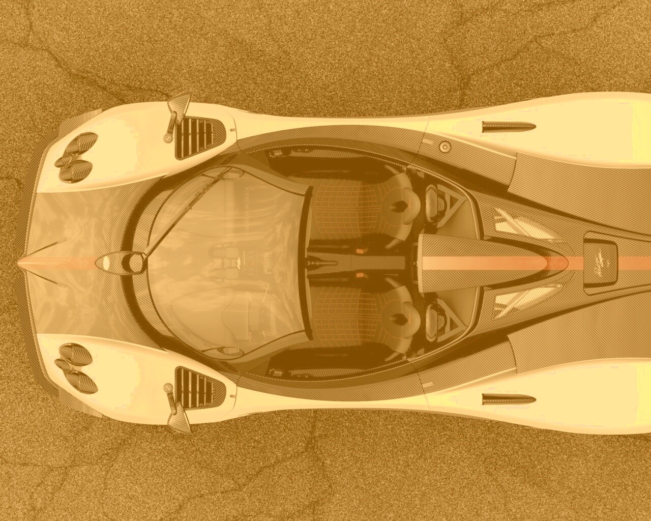 Пагани Зонда вид сверху обои