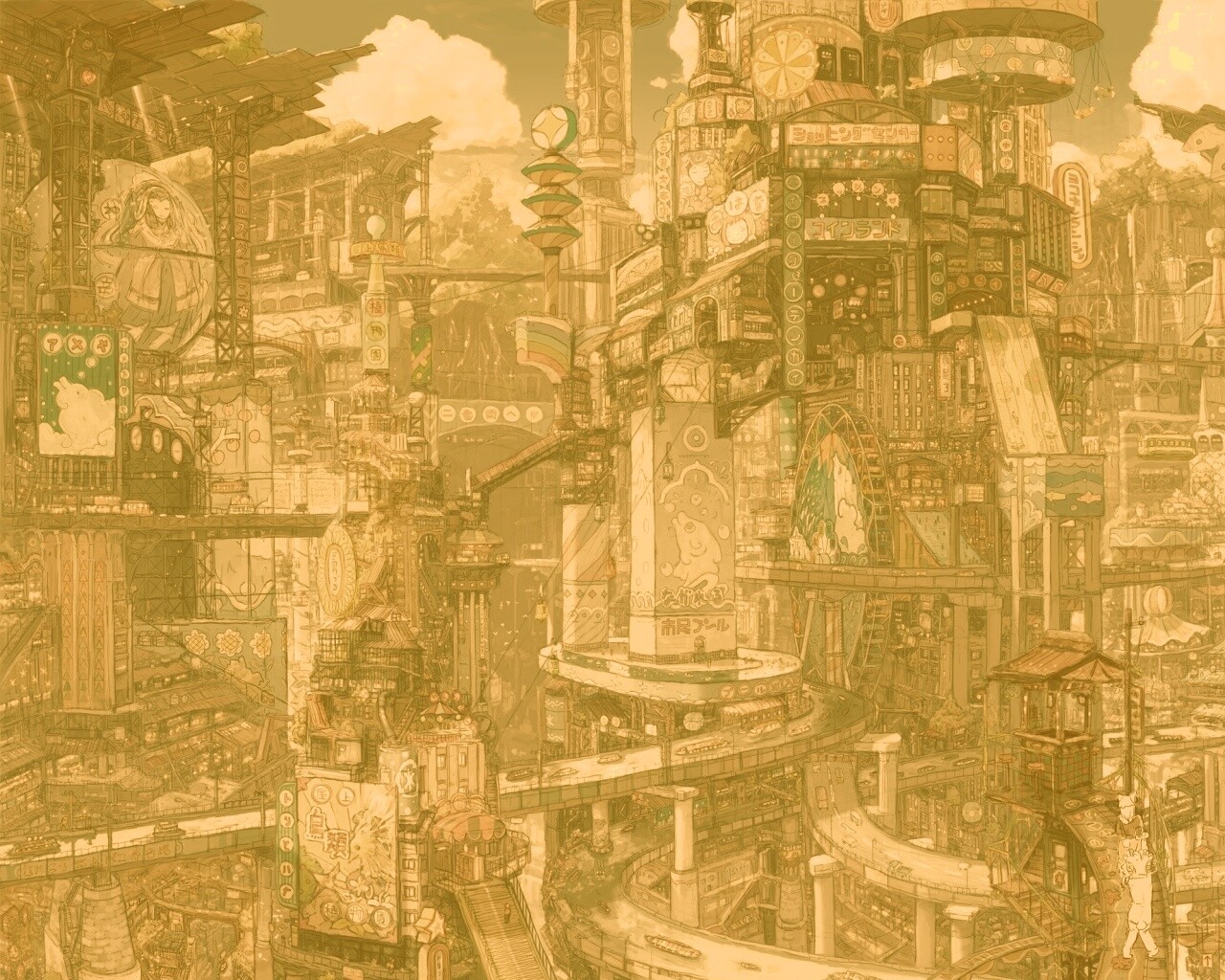 Город будущего обои