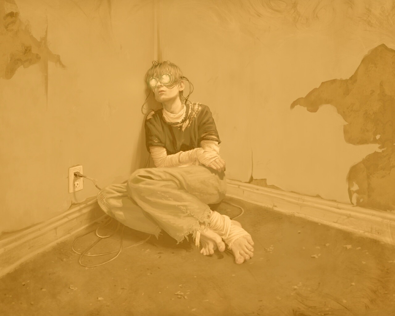 Потерянный в виртуальном мире обои