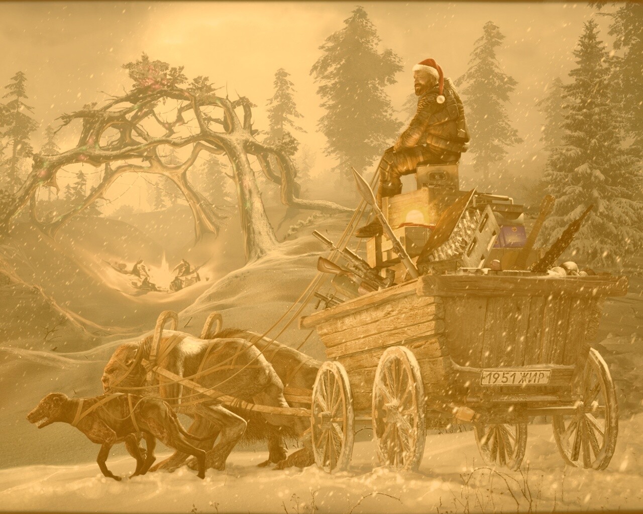 Новогодний Сталкер обои