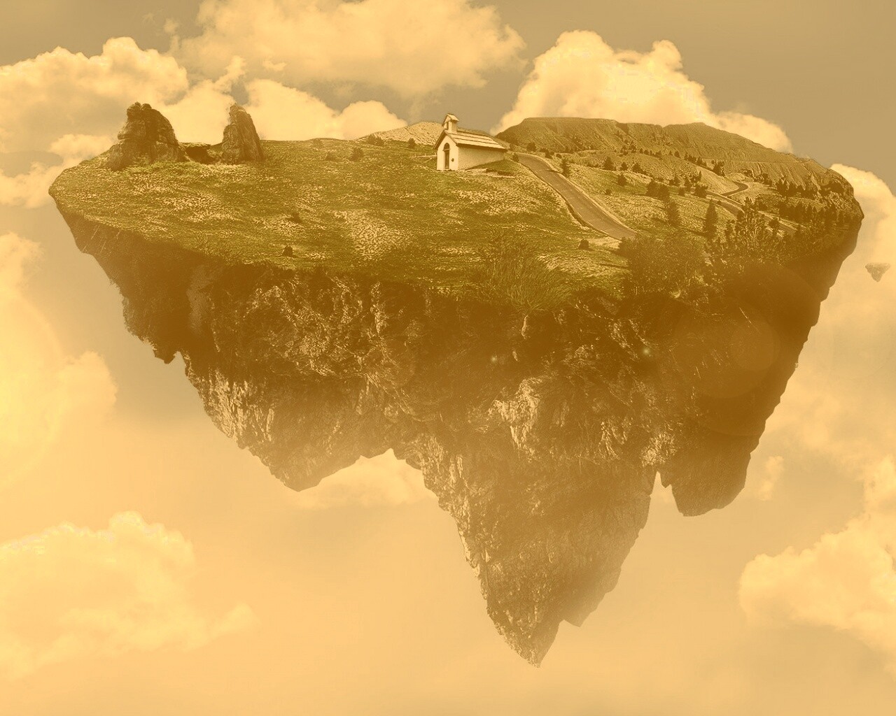 Летающий острв обои