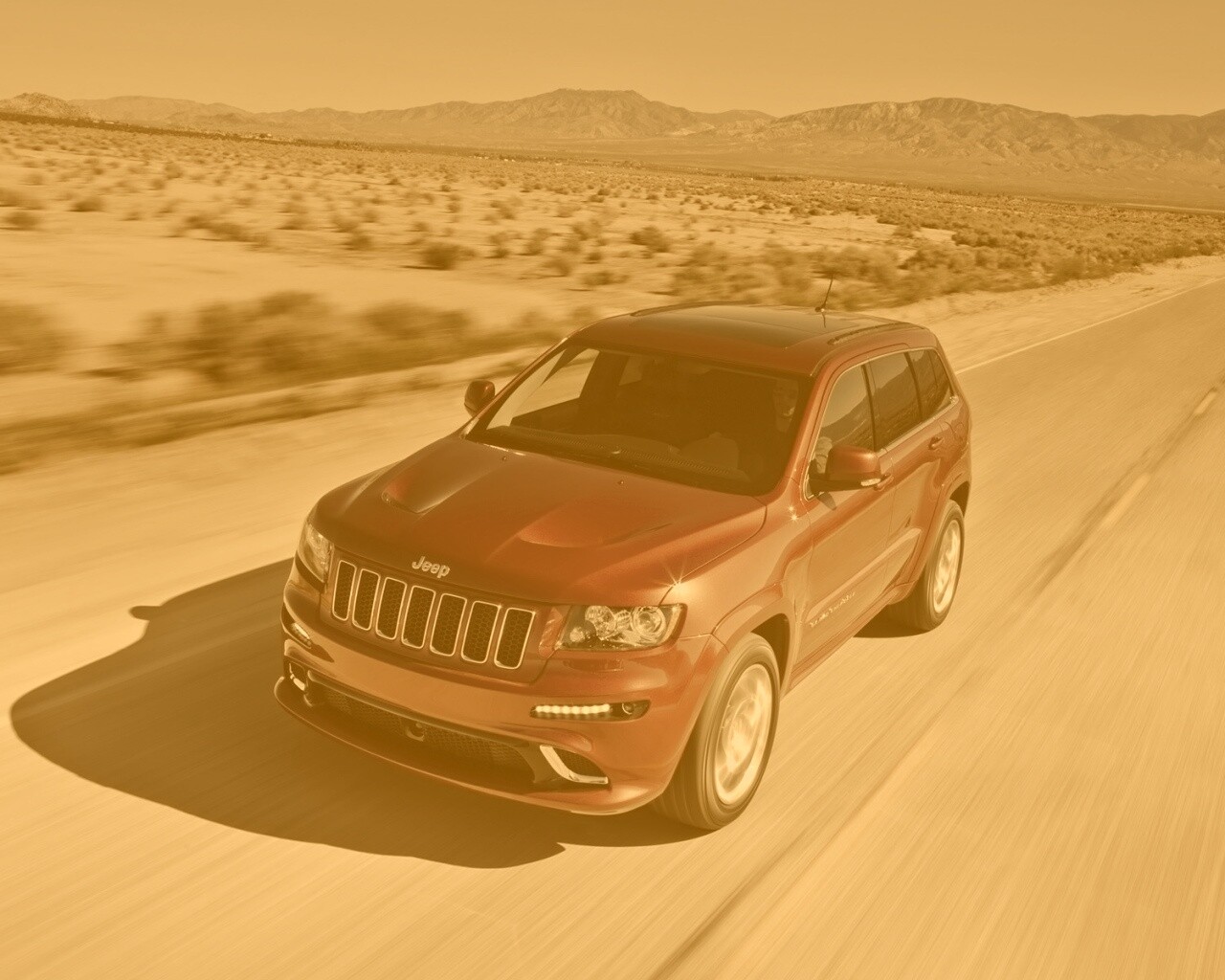 Красный Jeep обои