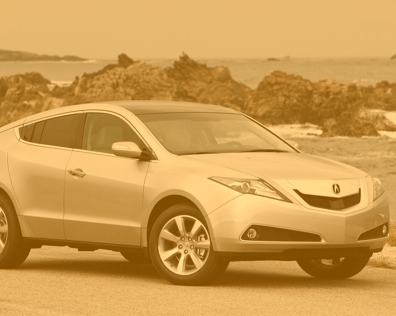 Acura на побережье обои