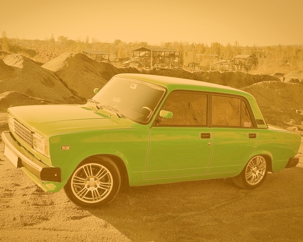 Кислотные жигули обои