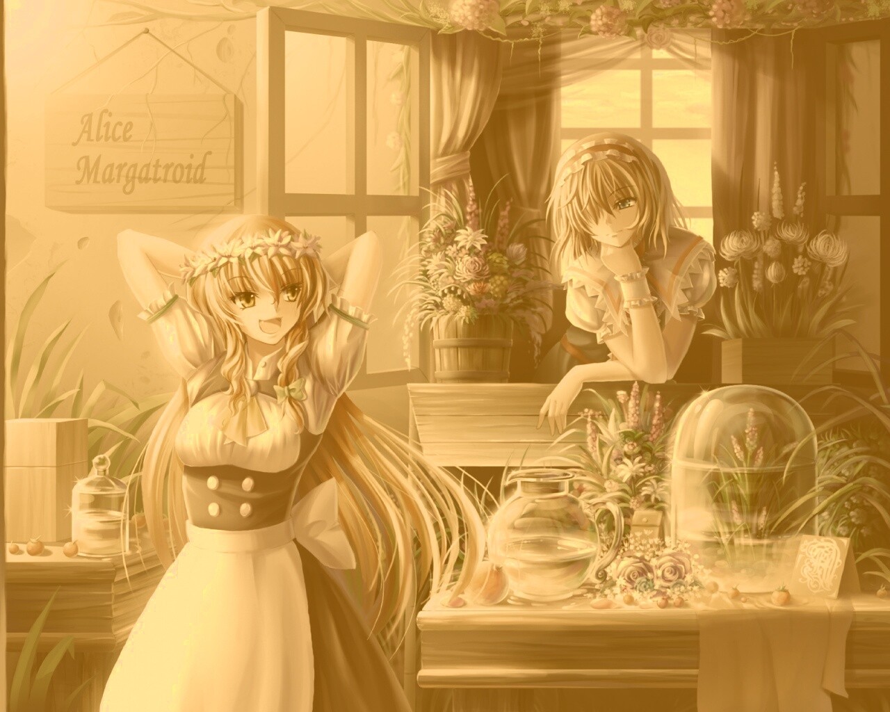 Анимешное утро обои