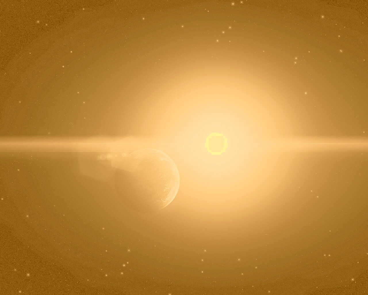 Планета на фоне звезды обои