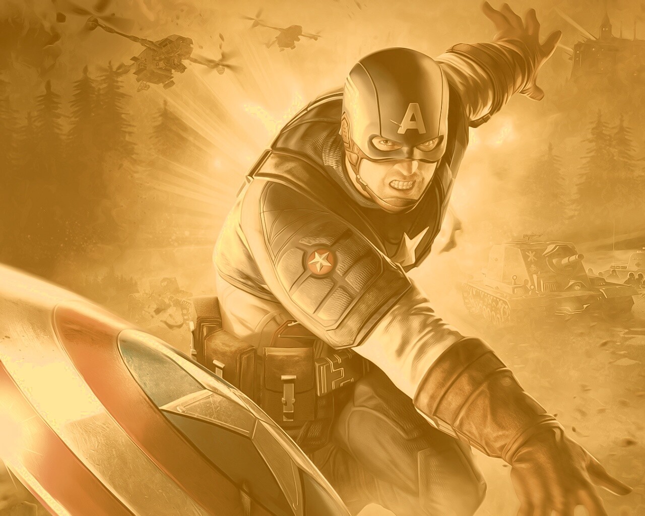 Капитан Америка обои