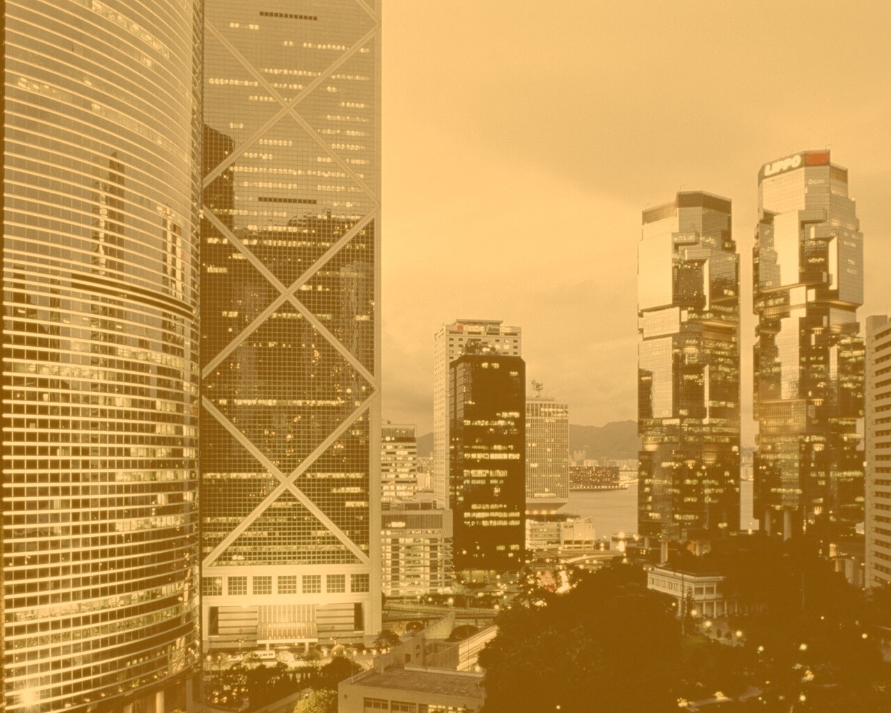 Группа небоскребов обои