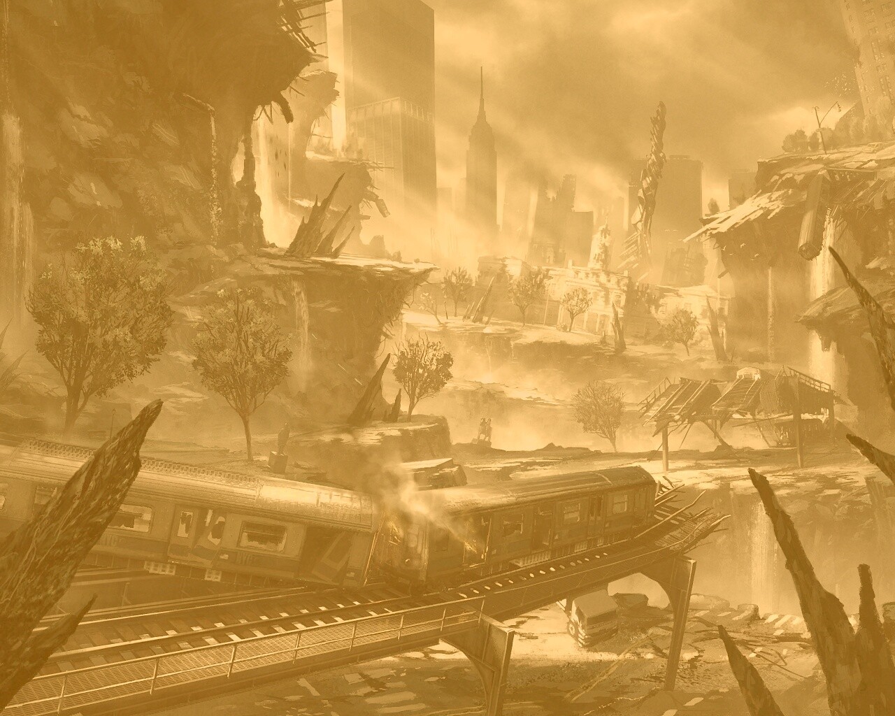 Развалины Нью-Йорка обои