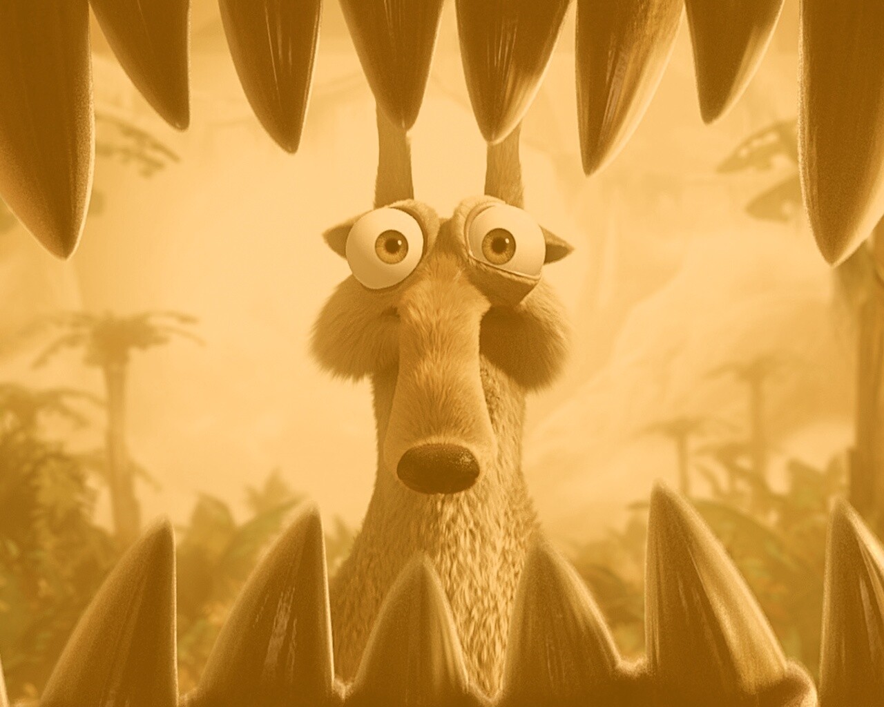 Скрэт и динозавр обои