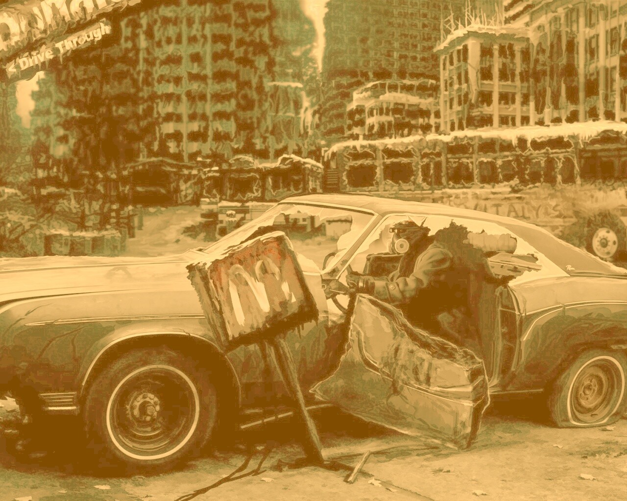 Картина запустения обои